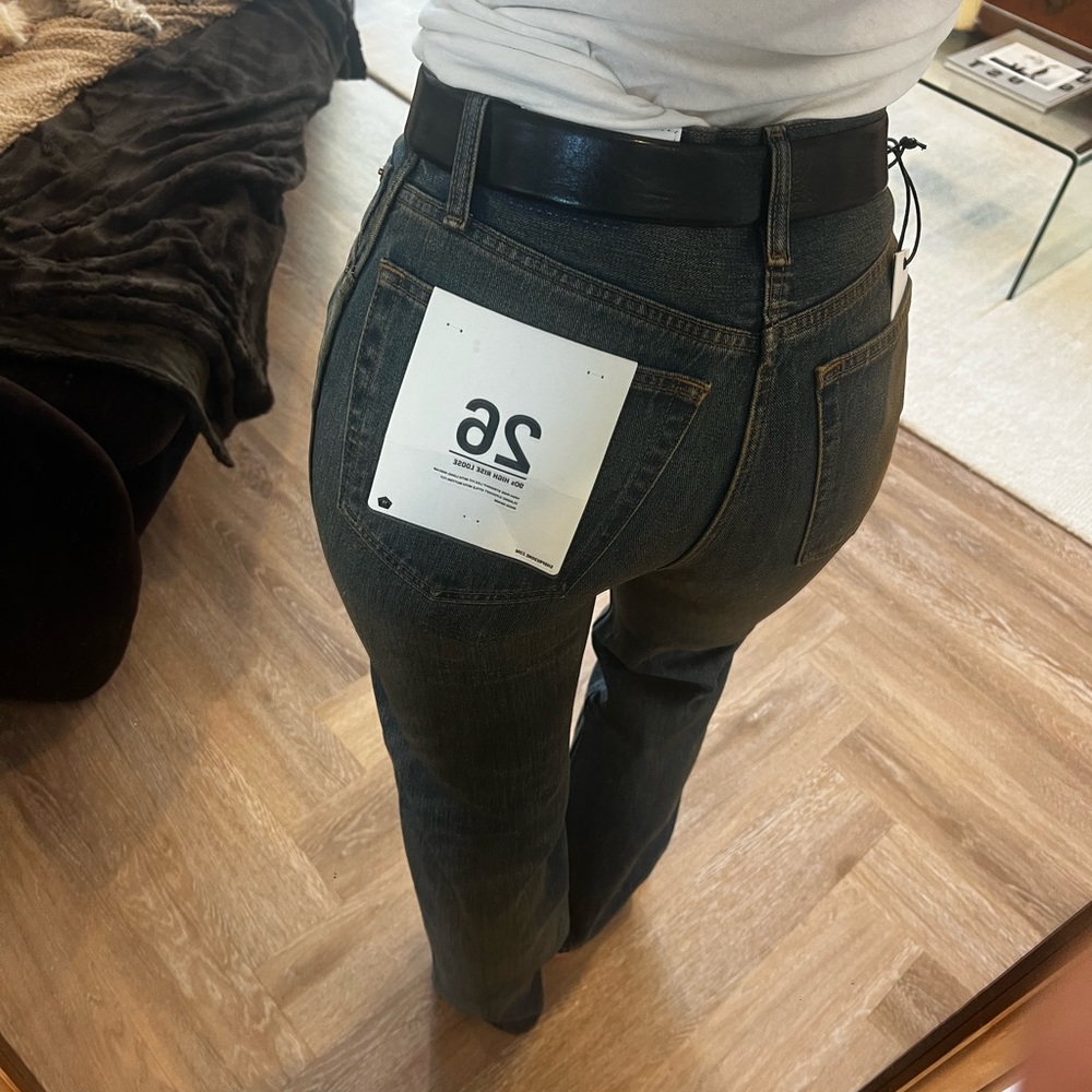Re/Done High Rise Loose Active Indigo